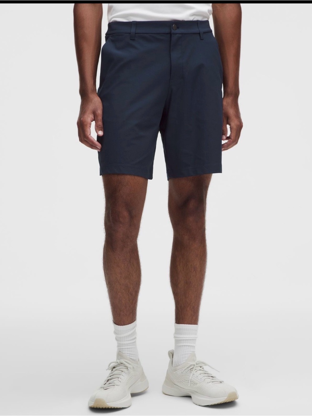 lululemon athletica ABC Classic Fit Men's Dark Navy Flat-Front Shorts